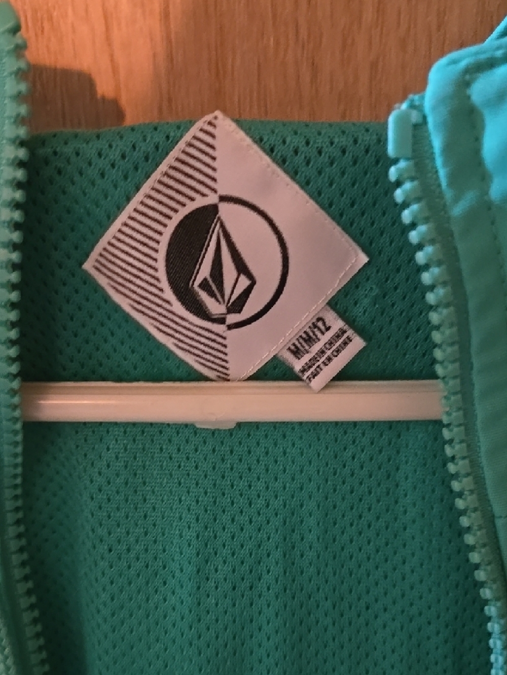 Volcom Turquoise Hooded Zip Jacket - Picture 2 of 3
